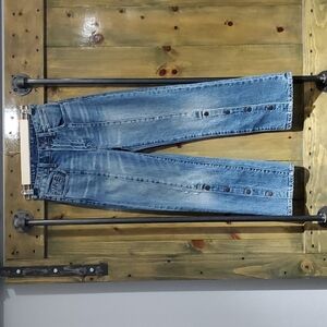 RARE LUCKY BRAND LUCKY PINS JEANS WOMENS SIZE 00 BUTTONS DOWN FRONT HIGH WAIST